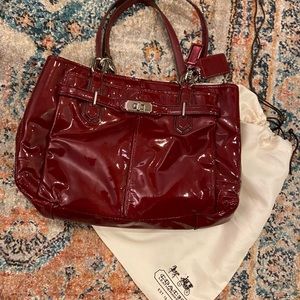 Coach Chelsea Jayden Red Wine Patent Leather bag